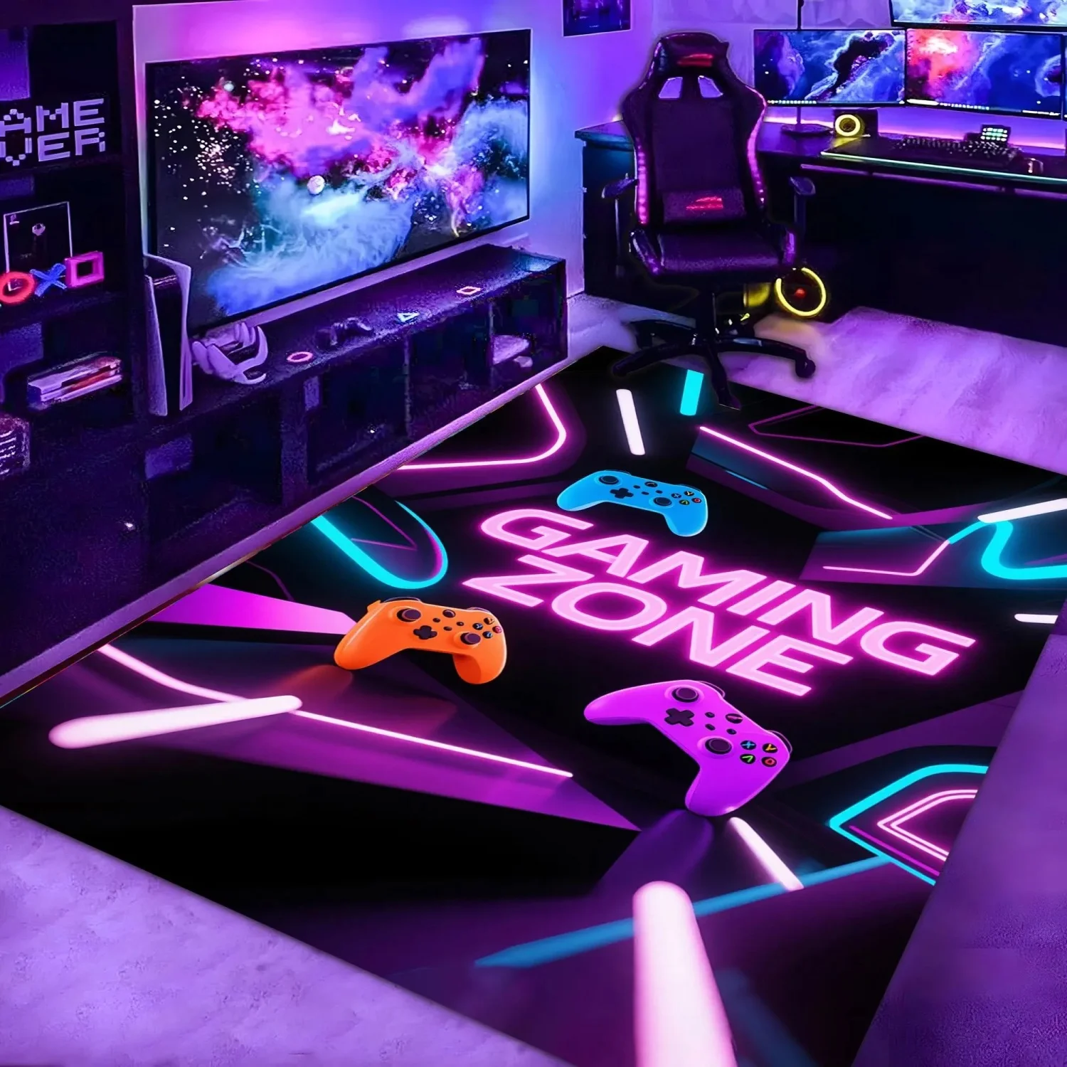 Gaming Room Rug Coolpunk Game  - مراجعة Esports Gaming Zone وسعره