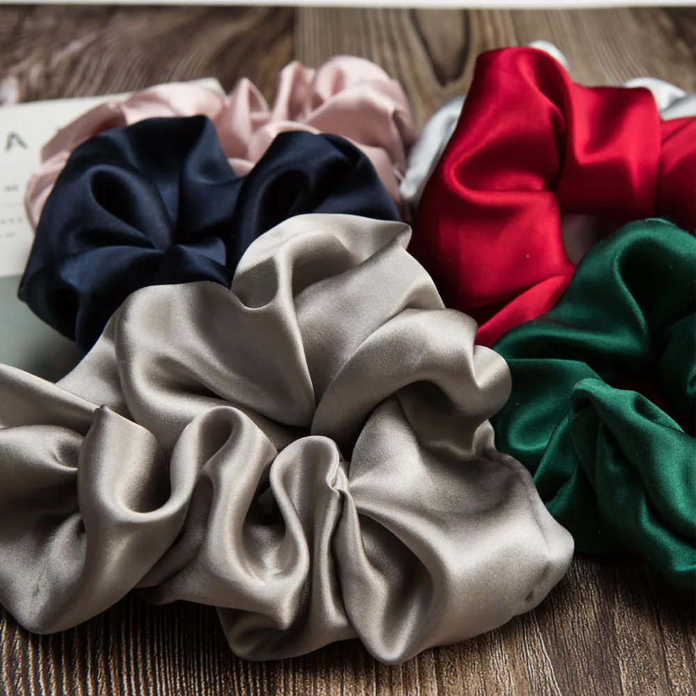 Silky satin Scrunchies Hair Accessories   Hair Bands Ties Elastics Ponytail Holders for Women Girls