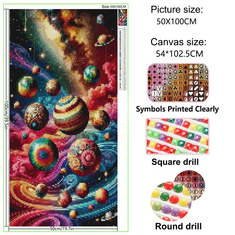 Earth Space DIY Diamond Painting New 2024 Jewelry cross stitch Kit Diamond Art Mosaic Landscape Embroidery Picture Decor Home