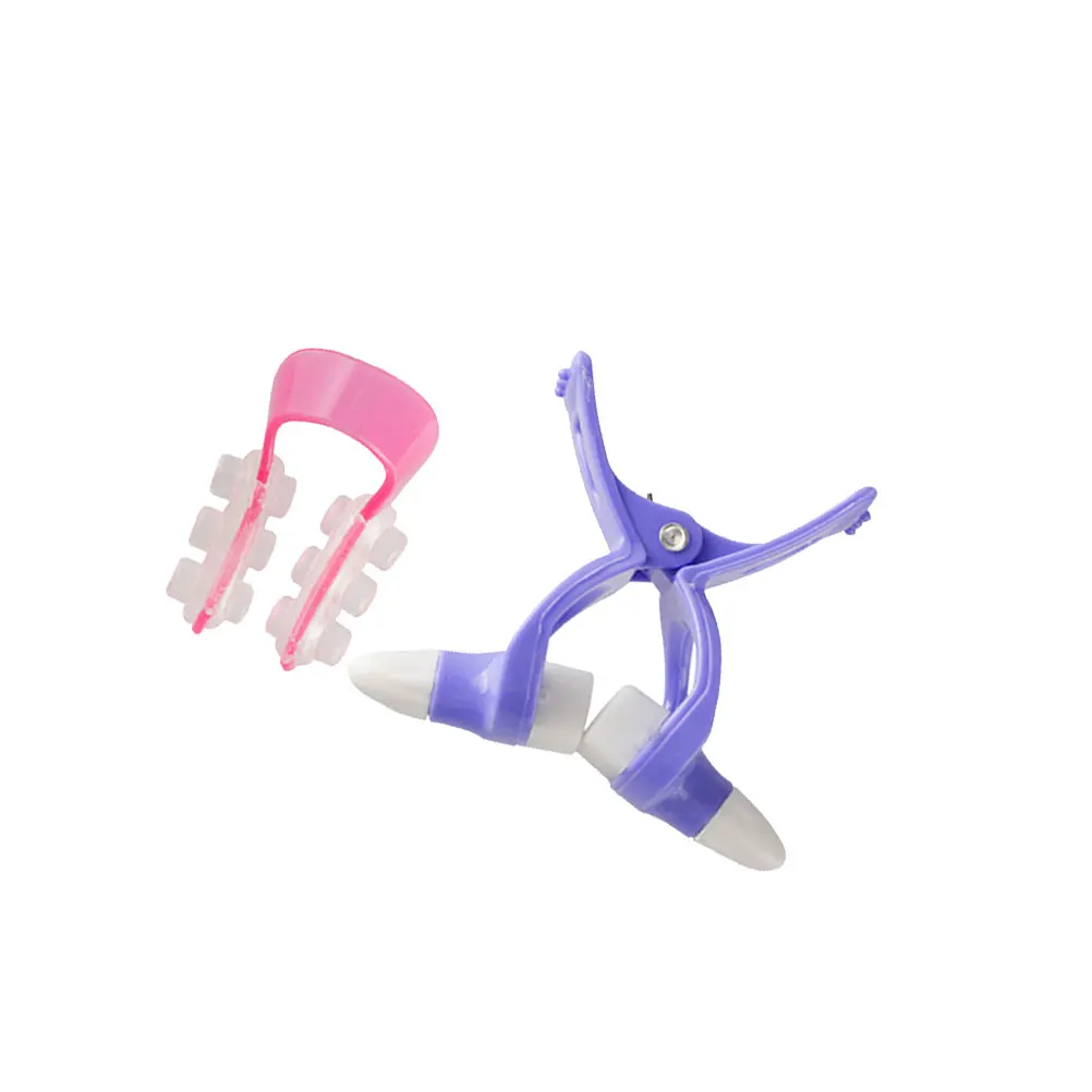 2pcs 슬리머 스트레이트닝 클립 쉐이핑 리프터 도구 실리콘 패드 교정기 코 스트레이트닝 도구 얼굴 도구