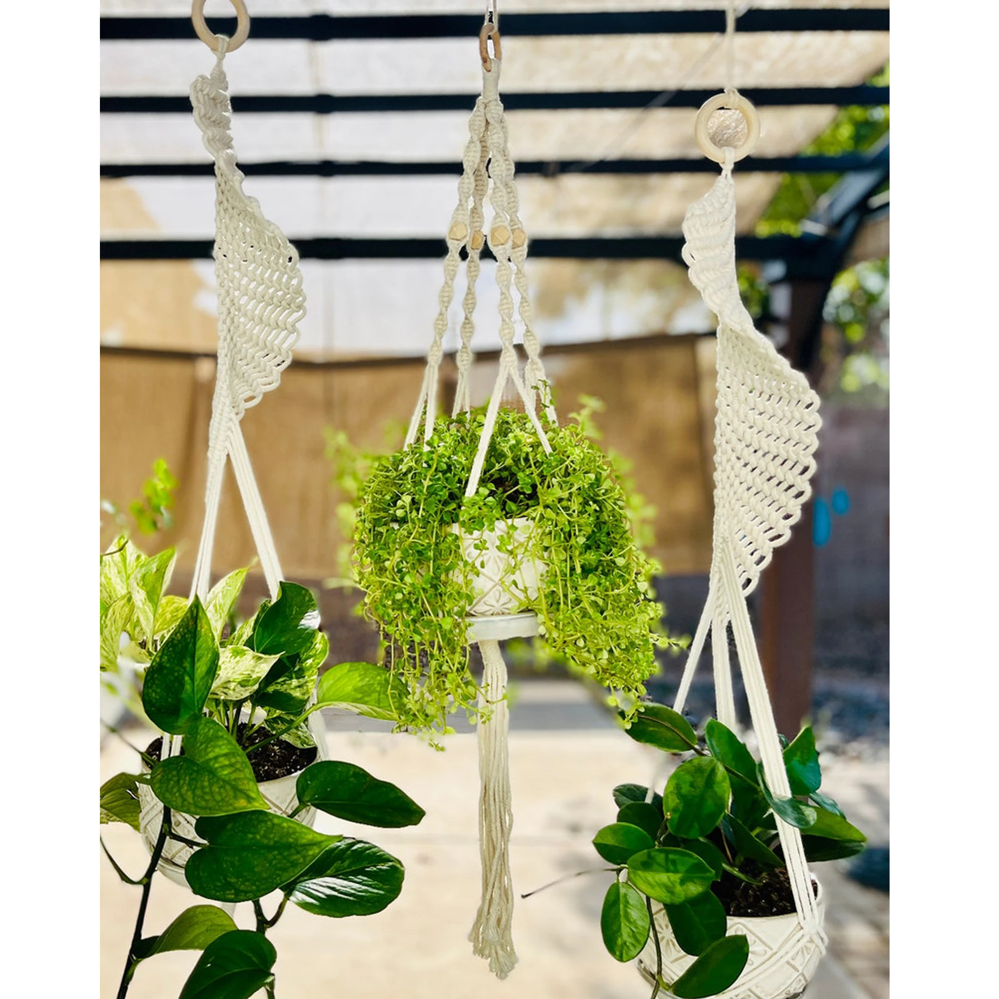 Macrame Plant Hanger Hanging Planter Macrame Hanging Pot Plante Bohemian Weaving Flowerpot Net Bag