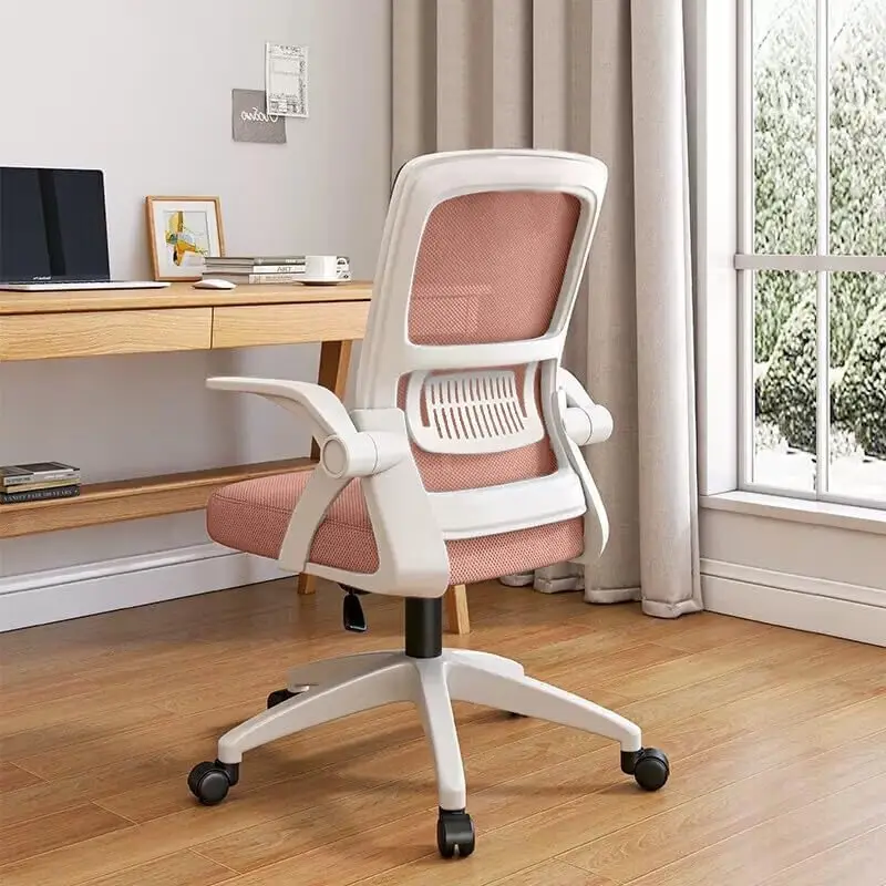 

Home Office Chair Ergonomic Breathable Mesh Chair High Ba With Adjustable Height Swivel With Flip-Up A And Lumbar Support