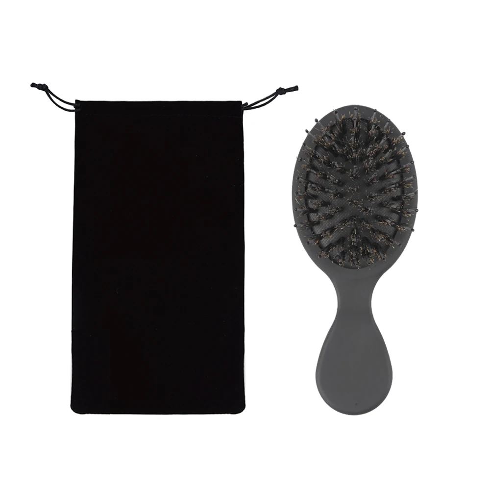 

ARLANY матовая мини-расческа из щетины кабана с круглым кончиком, нейлоновая расческа для распутывания зубов, щетка для волос для женщин и девочек