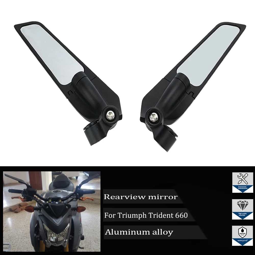 

Suitable for Triumph Trident 660 Street Triple Speed Twin Tiger Motorcycle Accessories Universal Rearview Mirror