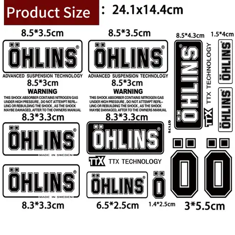 Motorcycle Shock Absorber Sunscreen Transparent Decorative Decal Ohlins Suspension Shocker Damper Transparent Adhesive Stickers