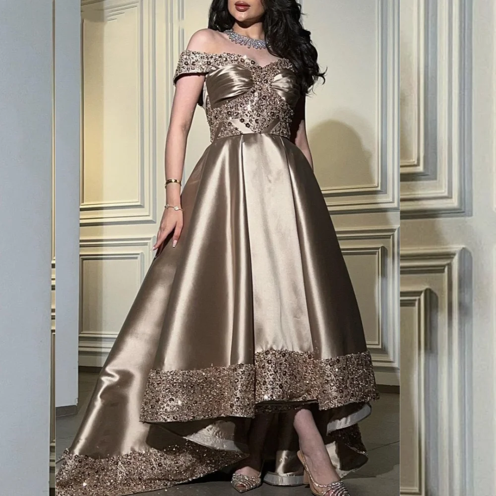 

Jiayigong Satin Beading Clubbing Ball Gown Off-the-shoulder Bespoke Occasion Long Dresses Saudi Arabia