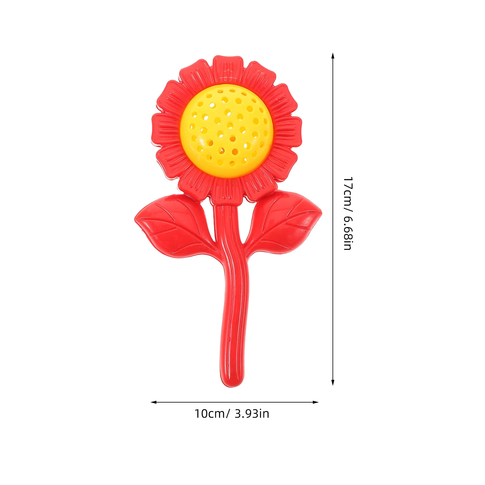 Schattige zonnebloemvormige babybel - Cognitieve ontwikkeling Handrammelaar, gemakkelijk schoon te maken muziekinstrument voor pasgeborenen, peuters