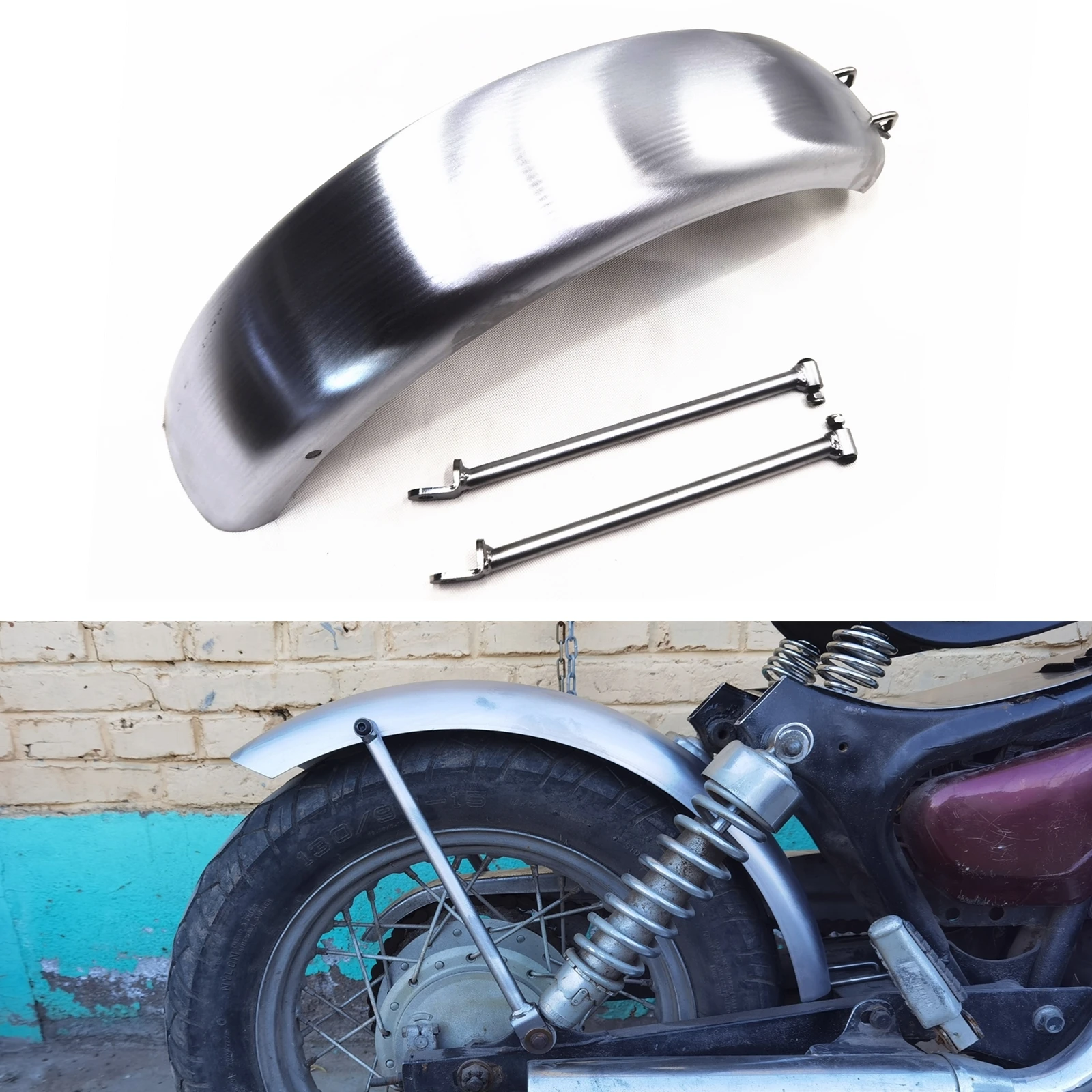 Rear Fender Apron Mud Guard Board Mudguard Motorbike Wheel Splash Shield For Yamaha XV250 Virago Motocycle Steel Plate Mudflap