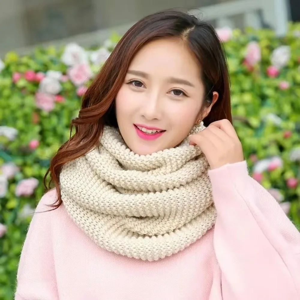 Ciepły, jednolity kolor, szal – Infinity Scarf Knit recenzja i cena