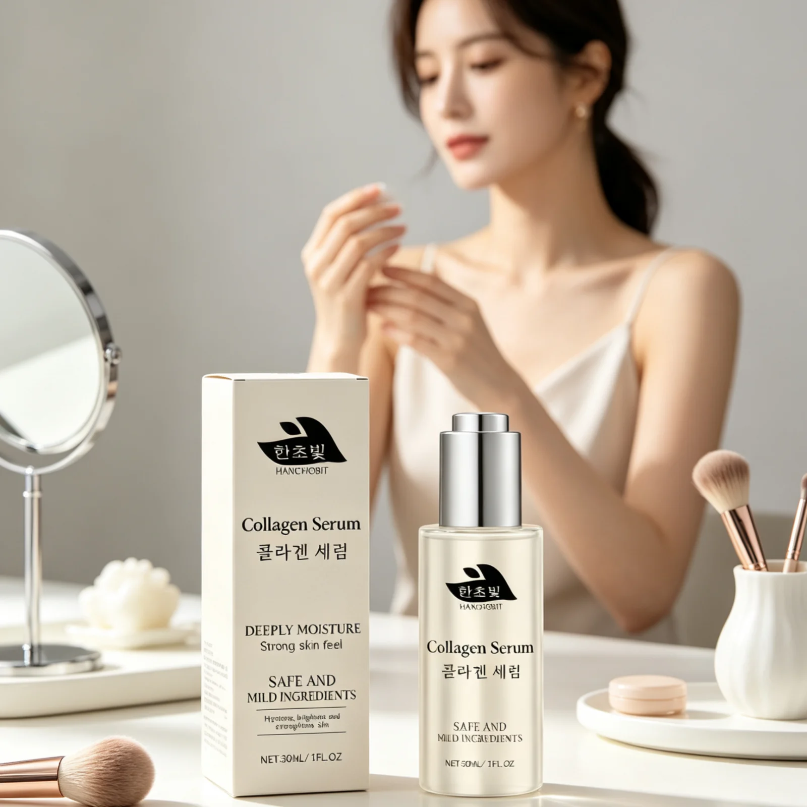 Hanchobit Collagen Serum Firming Skin Repairing Improve Sagging Skin Moisturizing Reduce Fine Lines Gentle Anti Aging Serum 30ml