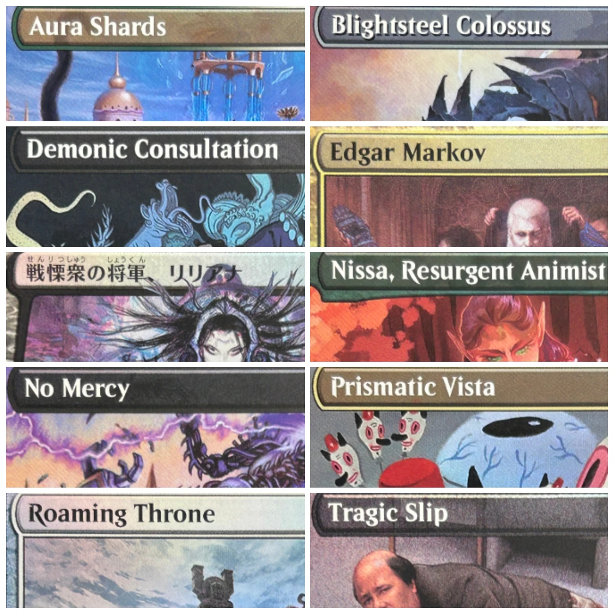 LK69 Foil Demonic Consultation Edgar Markov Aura Shards Blightsteel Colossus Tragic Slip High-Quality TCG Proxy Cards