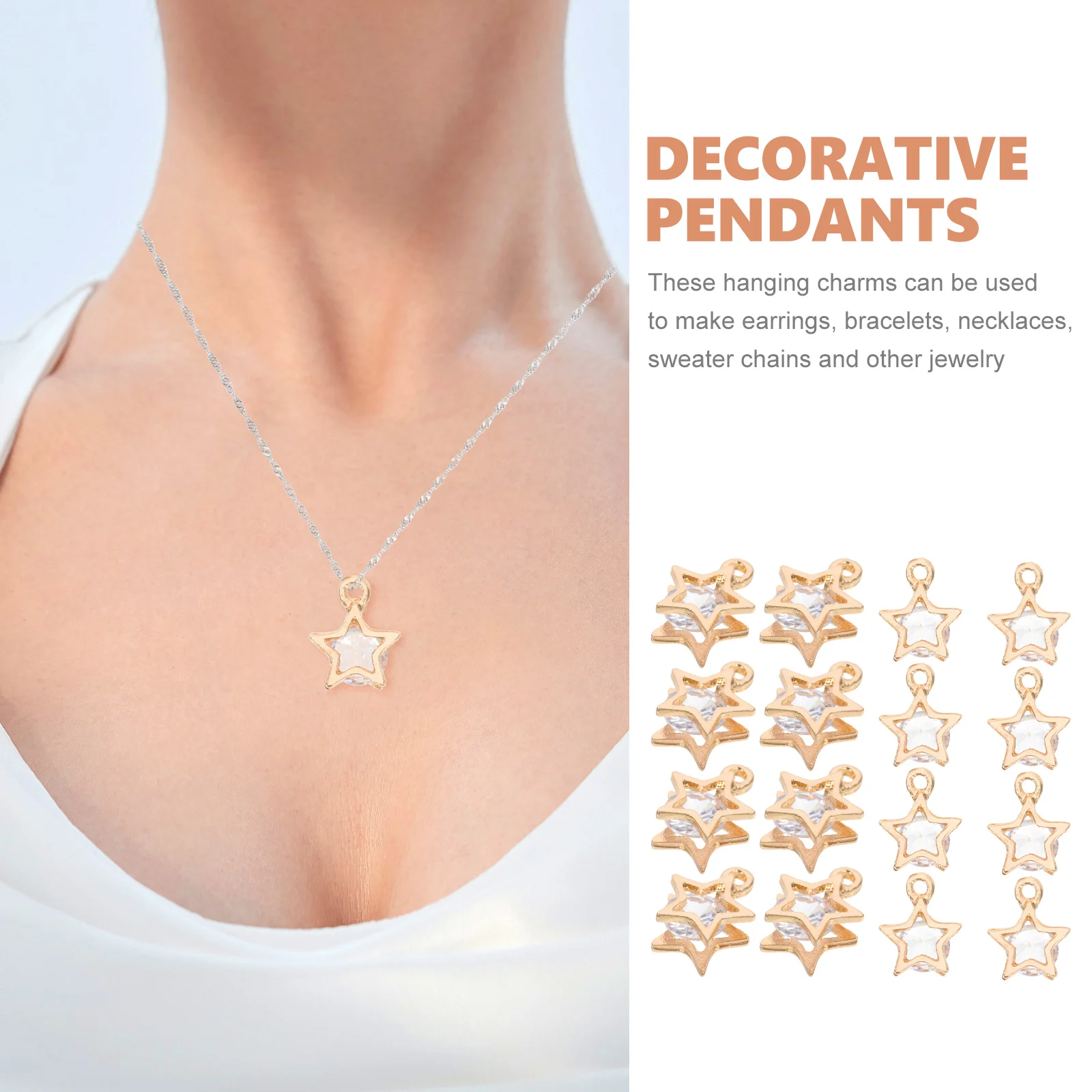 

50 шт., подвески из циркония, прочные, безопасные, ожерелья «сделай сам», серьги-подвески, браслет, подвески с кубическим цирконием, подвески из циркония