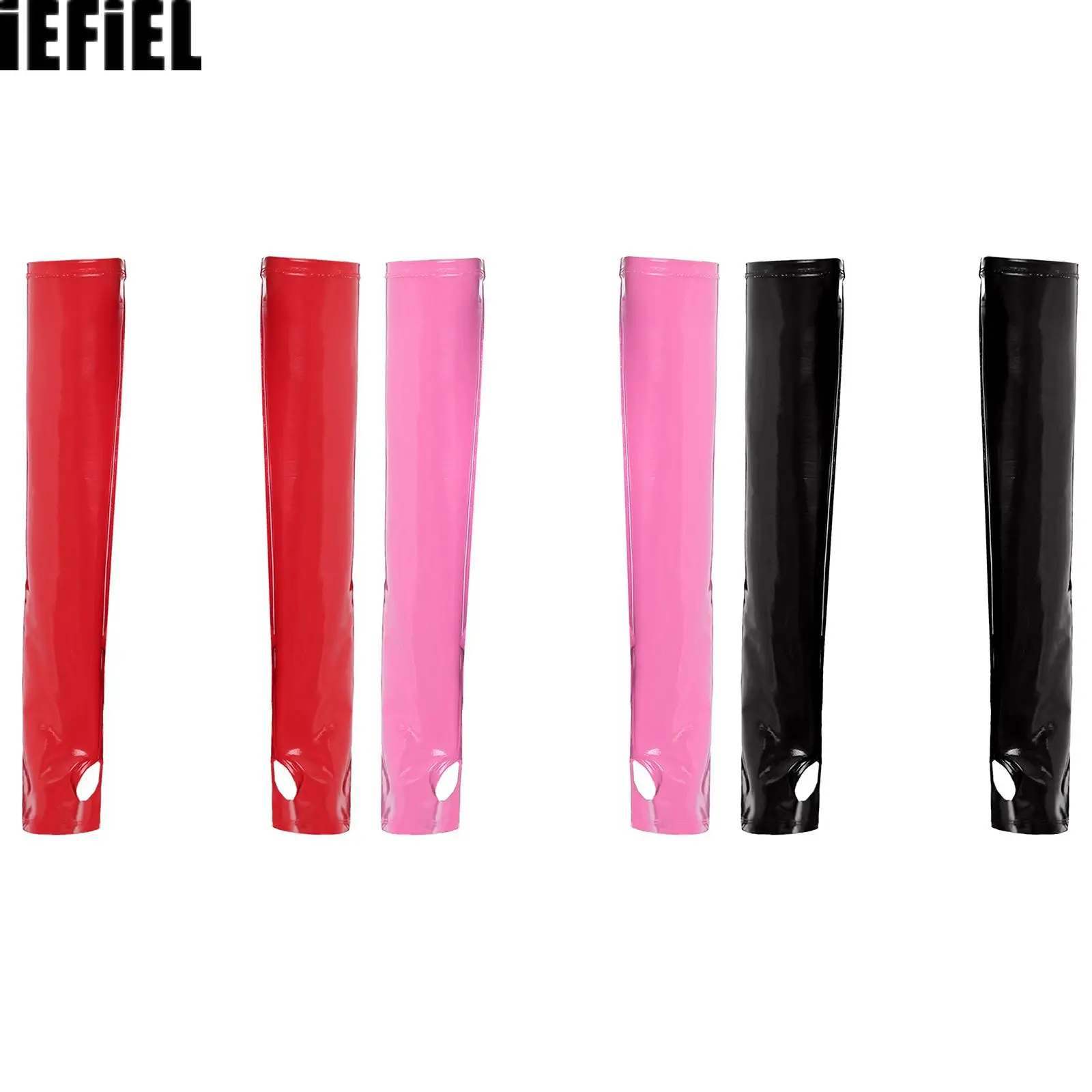 

Женские глянцевые лакированные кожаные длинные перчатки без пальцев для косплея вечерние Club