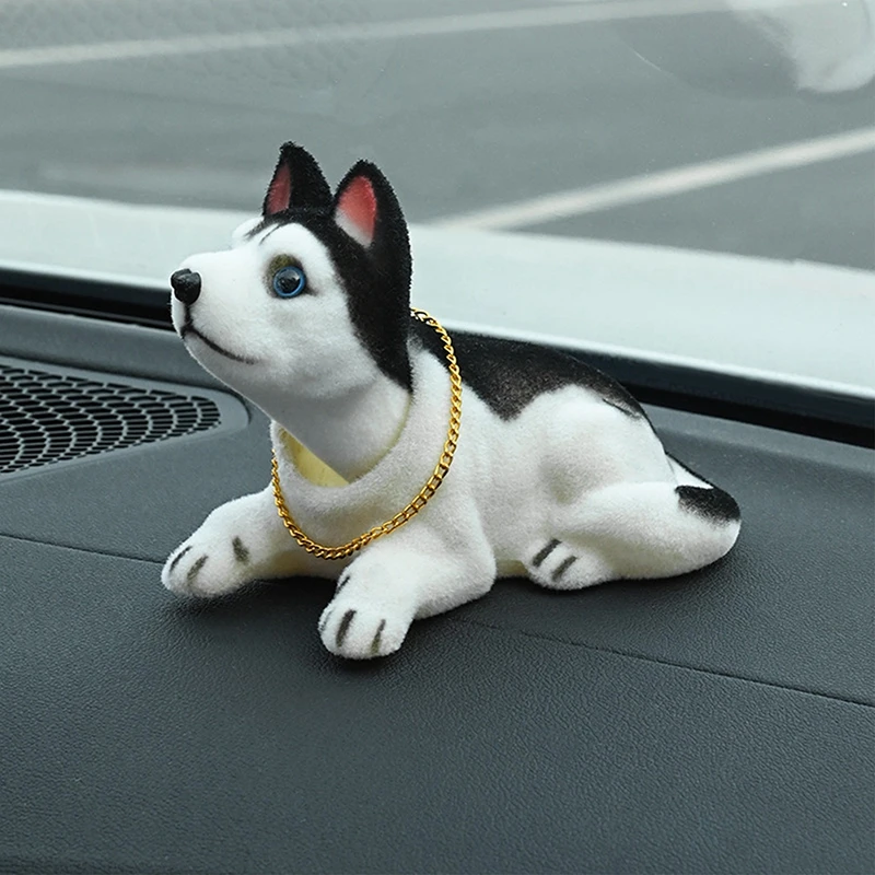 Car Interior Ornaments Accessories Sitting Posture Shakes Head Cute Dog Decorations Car Interior Home Office Desktop Ornaments