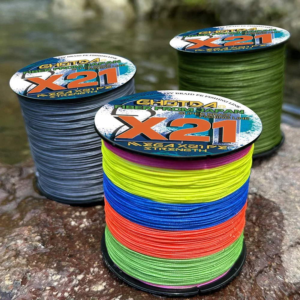 

GHOTDA 300 м 3 цвета прочная полиэтиленовая приманка новая модернизация 21 нить мультифиламентная прочная плетеная леска 0,16-0,8 мм