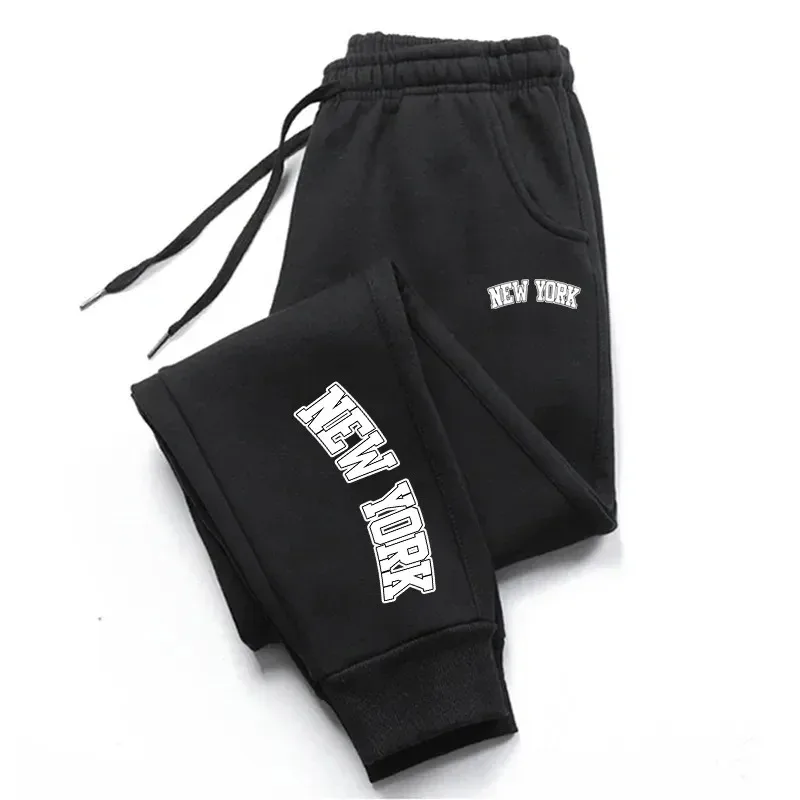 Autumn and winter men's new pants casual sports pants basic simple letter printing outdoor casual fashion all-match diary
