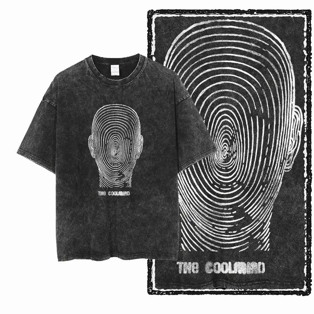 Exclusive Vintage 100% Cotton COOLMIND Men's T-shirt | Acid Washed  Streetwear Big Size Cool O-neck men's Tee Tshirt