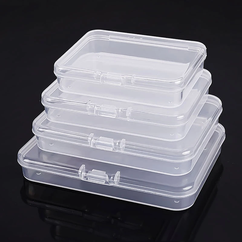 【Plastic Rectangular Manicure Storage Box Durable Nail Art Packing Box Waterproof Dustproof Storage Case Organizer】