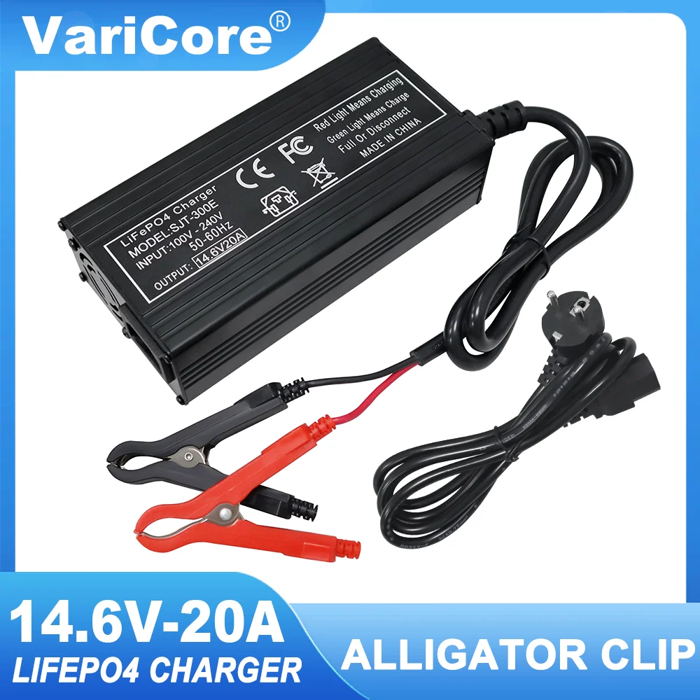 

Зарядное устройство LiFePO4 14,6 В-20 А, зарядное устройство для литиевой батареи LiFePO4 с зарядным устройством Anderson/XT60/XT90/крокодилового зажима