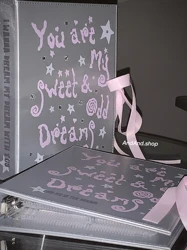 Silver PU Leather Binder A5 Loose Leaf Photocard Holder Kpop Ribbon Idol 3inch 4grid Photo Collect Book Album