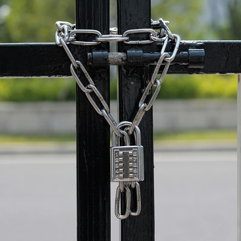 10-bit Button Outdoor Waterproof Password Padlock Door Lock Anti-pry Cabinet Lock Dormitory Door Password Padlock