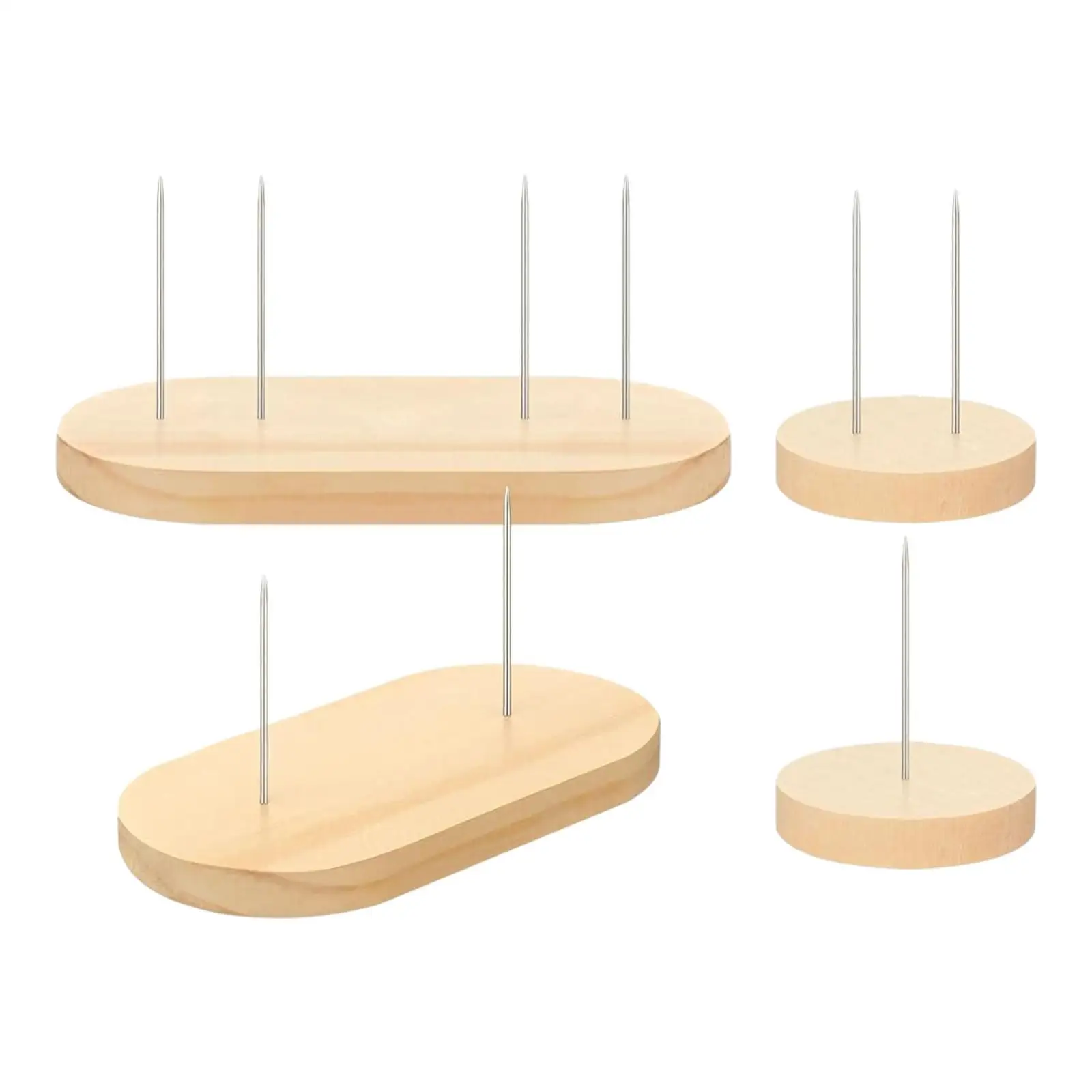 4Pcs Crochet Dolls Display Stand Decoration Sturdy Practical Storage Rack Doll Display Holder Wood Base for Felting Animal Dolls