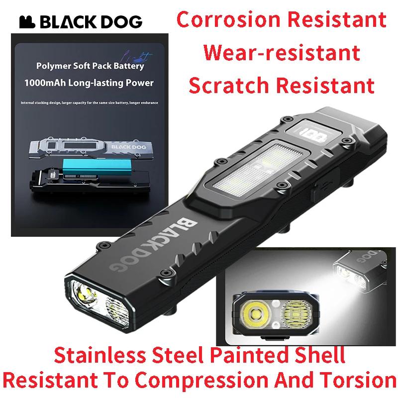 

Naturehike BLACKDOG Night Blade R1 Тактический карманный фонарик с устойчивостью к сжатию, износостойкий светильник