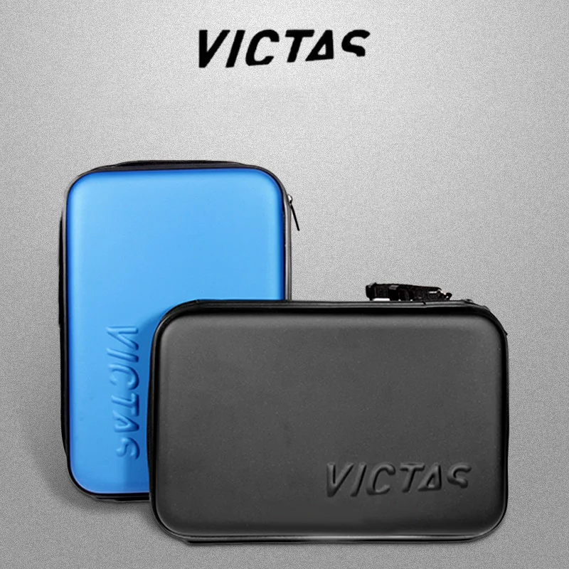 VICTAS Table Tennis Racket Case Hard Shell Ping Pong Racket Paddle Cover Storage Bag Durable Square Racket Covers For 2 Rackets