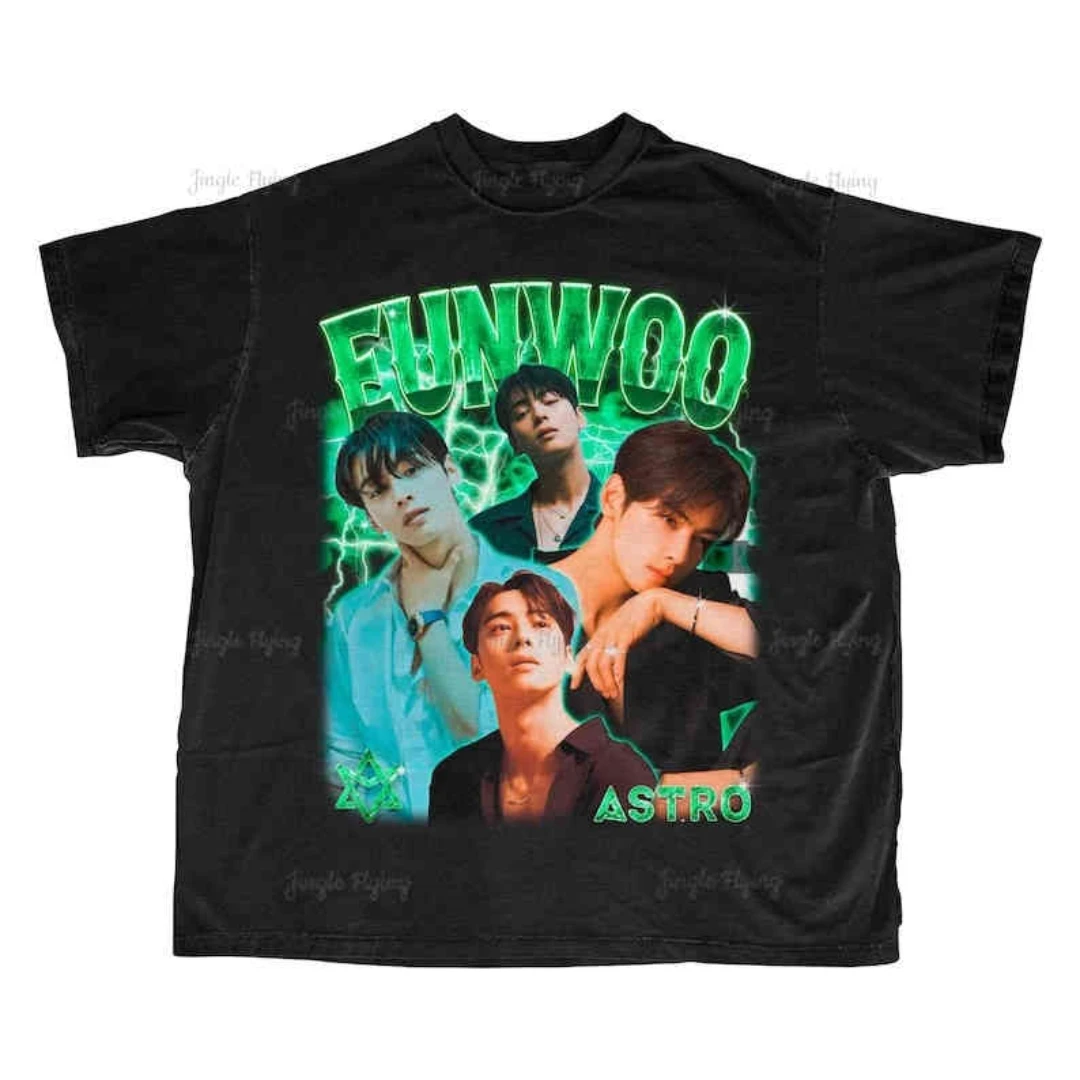 Astro Eunwoo Retro 90s T-Shirt Kpop Merch Gift For Her Or Him Bootleg Shirt