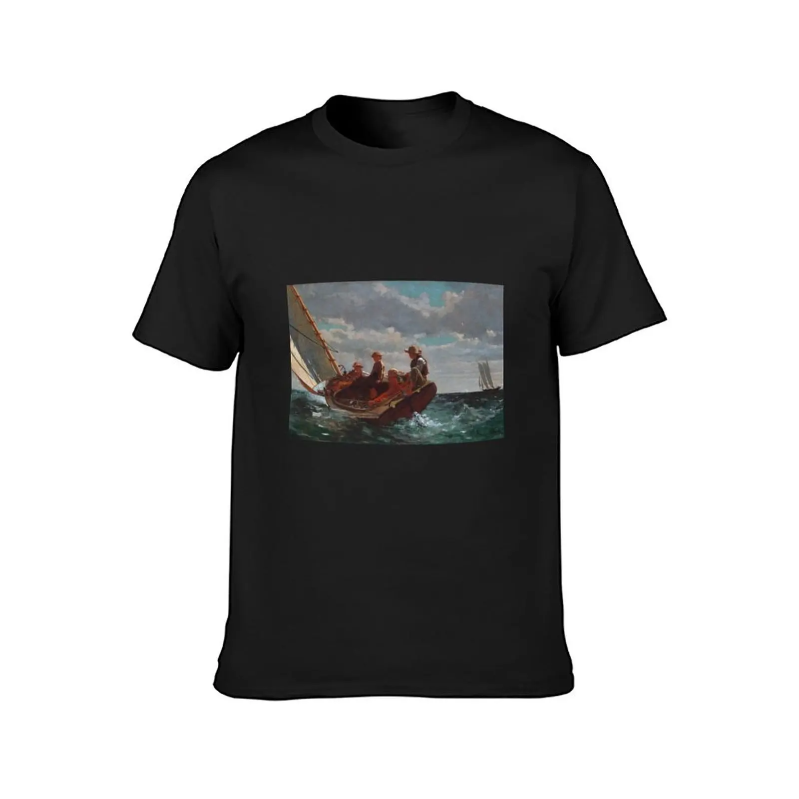 Breezing Up (A Fair Wind) by Winslow Homer (1873 - 1876) T-Shirt customs Blouse graphics mens t shirt