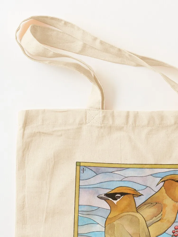 Cedar Waxwing Tote Bag custom bags eco pack cute pouch bag Canvas shoulder bag