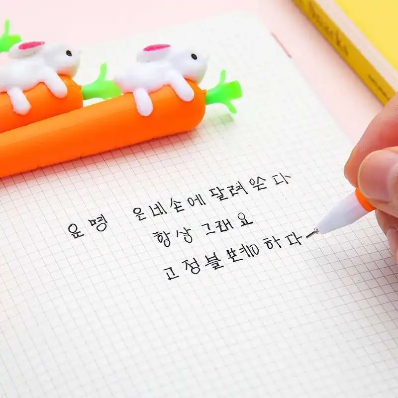 1 Stück Lytwtw's Cartoon Karotte Kaninchen Kawaii Schulbedarf Büromaterial Gelstift Niedlich Kreativ Süß Reizend Hübsche Stifte – Detail 15