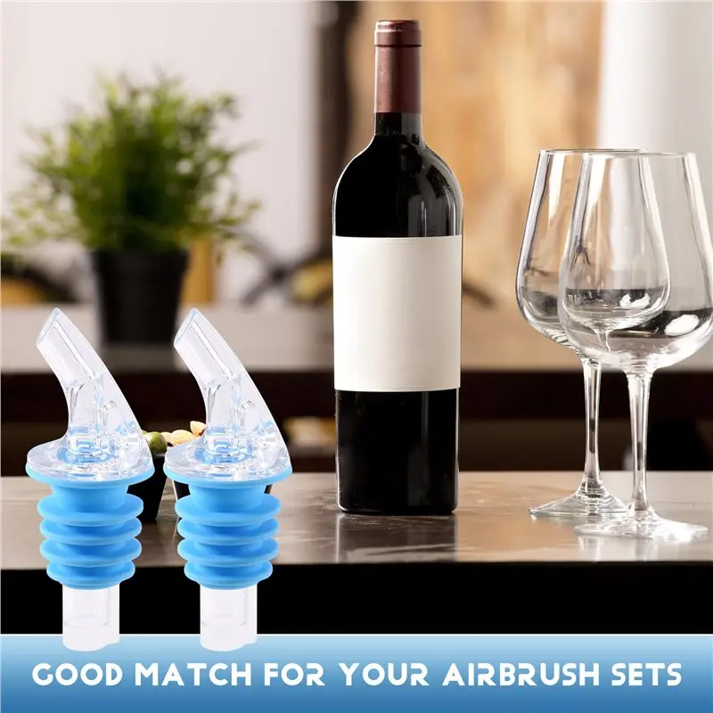 A98E-Universal Wide-Neck Pouring Spout Set Of 8, Pourers For Bars& Home Use, Essential Accessory For Bar Mixer Tools Mixing