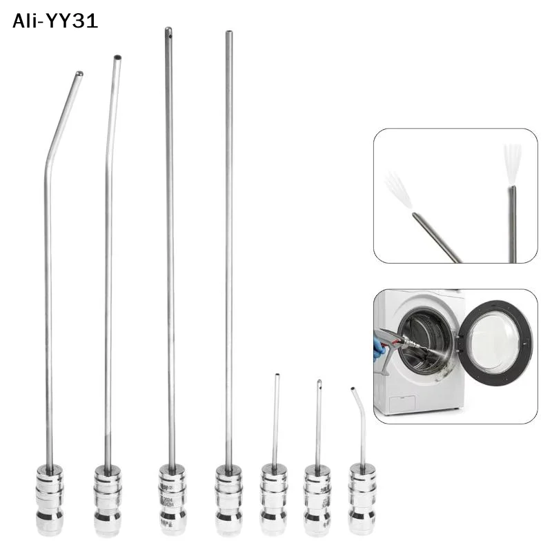 【AY]2/4/6/7Pcs 1/4 Quick Connect Heavy Duty Flush Wand Extension Spray Tips Stainless Steel High Pressure Washer Nozzle Kit