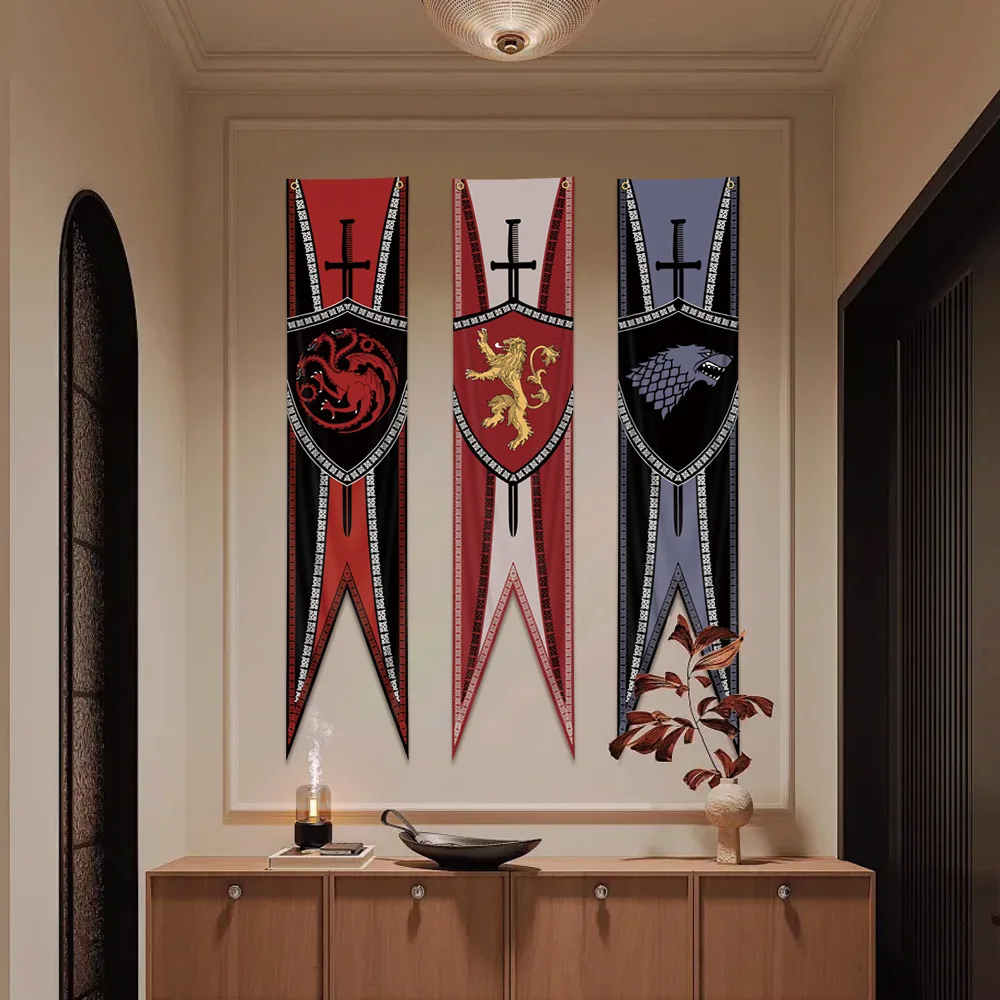 30*150 cm Game of Thrones - Interior Decoration Polyester Flag Banner Wall Decoration - Tassel, for Room Party Decoration