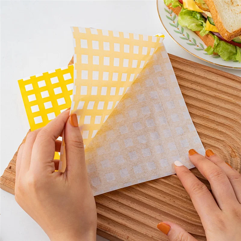 A76X-50 Uds. Bolsas de embalaje para sándwich, bolsas de papel para embalaje de alimentos, embalaje preparado para alimentos