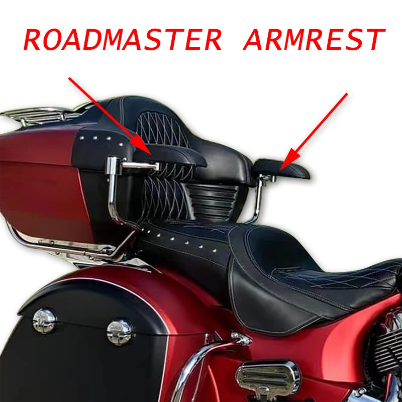 

Panical Passenger Armrests Trunk Left&Right Support For Indian Roadmaster Motorcycle 2014-2024 Leather Black Brown