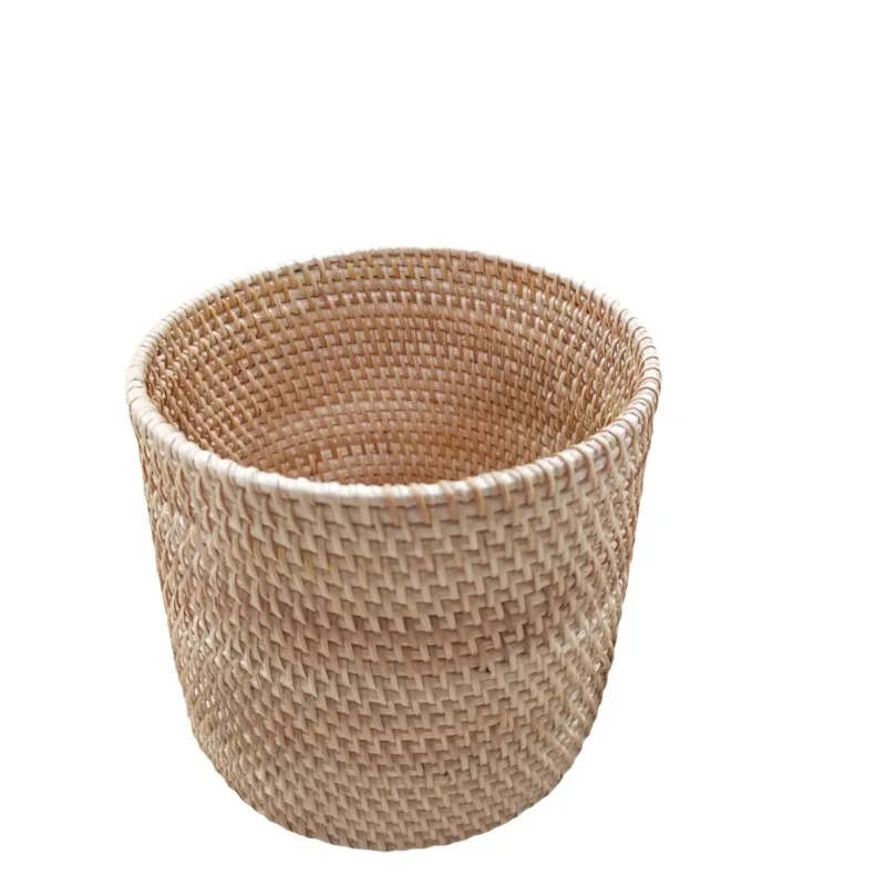 Suitable for True Vine Weaving StorageFlower Pot Weaving DriedFlower Living Room RoundFlower Bucket Gardening Flower Basket