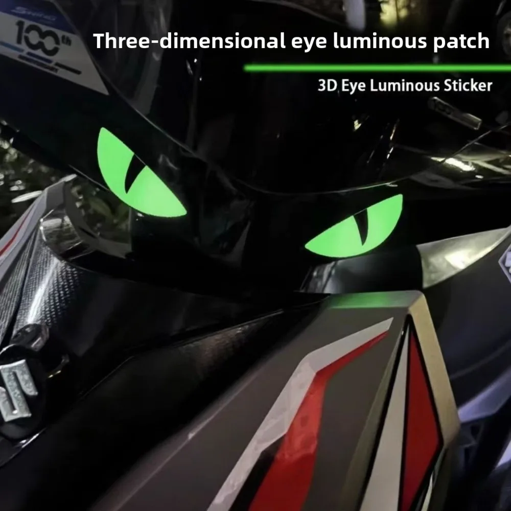 

Colorful Luminous Three-dimensional Motorcycle Little Devil Cat's Eye Decal for Suzuki UY125 NIU No. 9