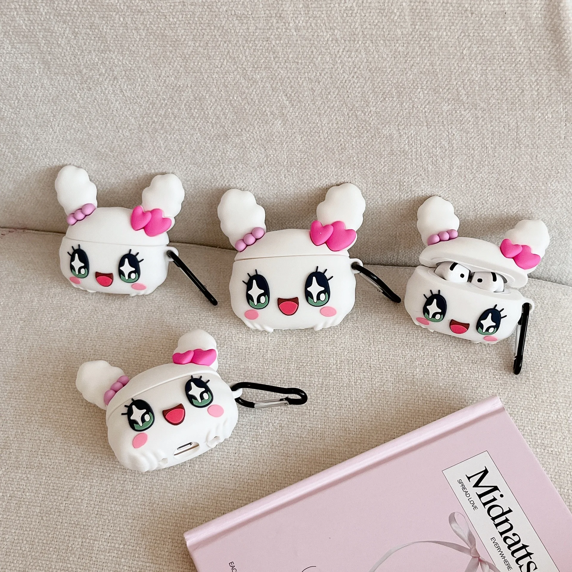 For Airpods Pro 3 Case 2025, Cartoon Rabbit Protective Earphone Cover For Airpods Pro 2 Case/Airpods 4 3 2 1 Cover Case Funda - view 3