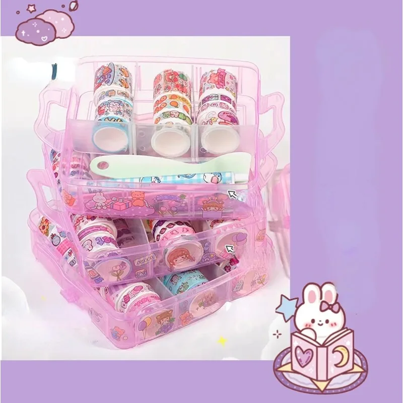 50/100 Roll of Washi Tape Set Cute Sticker Colorful Washi Tape Masking Set Scrapbook Bullet Diary Stickers