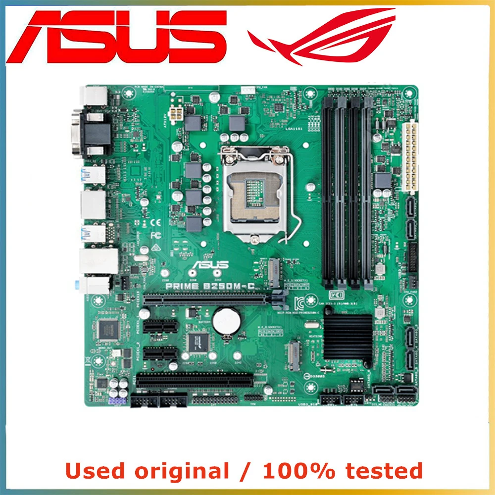 

For ASUS PRIME B250M-C Computer Motherboard LGA 1151 DDR4 64G For Intel B250 Desktop Mainboard SATA III PCI-E 3.0 X16