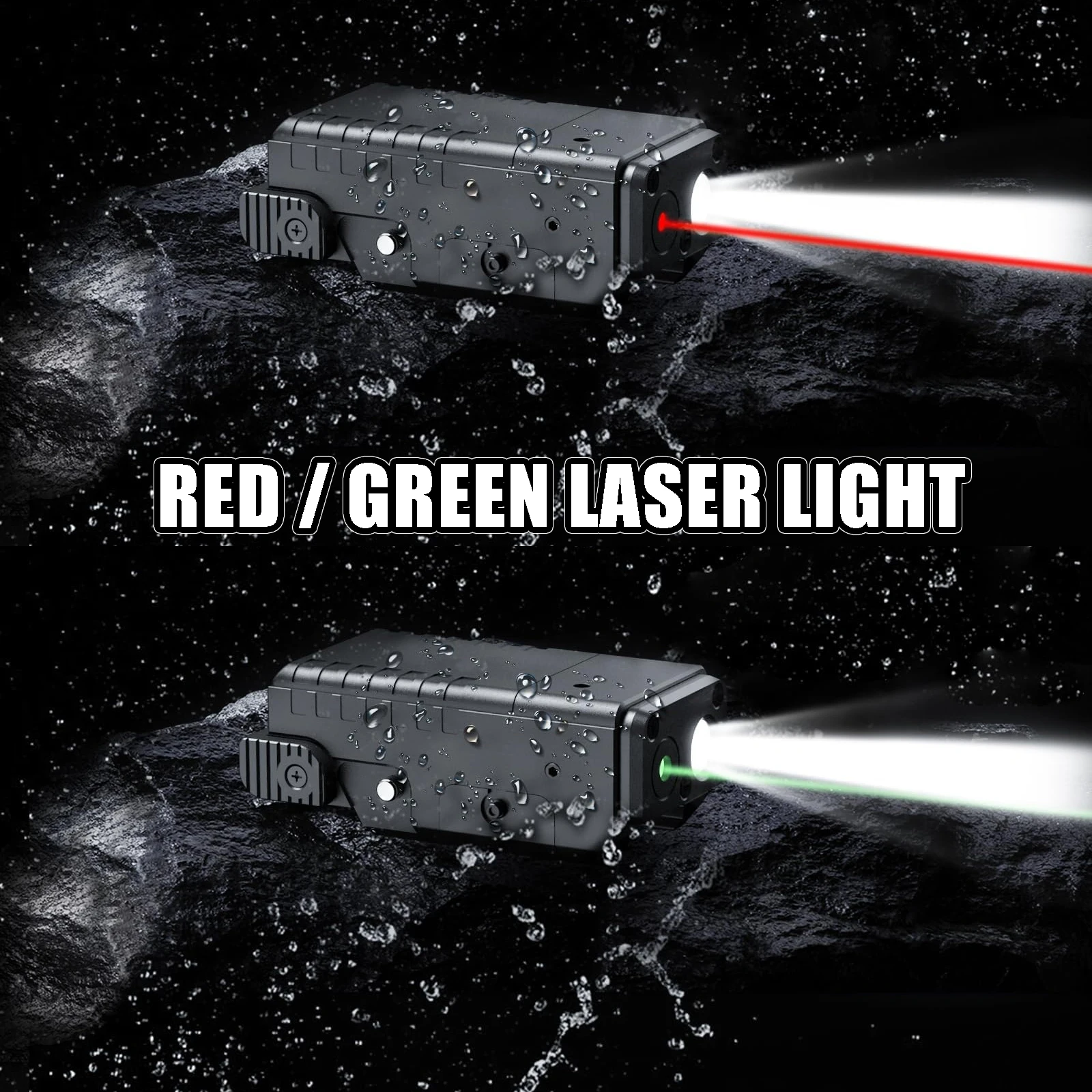 

FL-74 700Lum Red/Green Laser Light Combo Compact Pistol Flashlight with Picatinny Rail for Shotgun Pistol & Rifle Hunting Gear