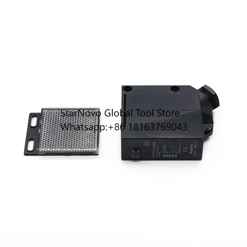 2026 Hot！ Photoelectric Sensor Timer EK75-R4M4 Time Delay Reflector Photo Sensor Switch Human Body