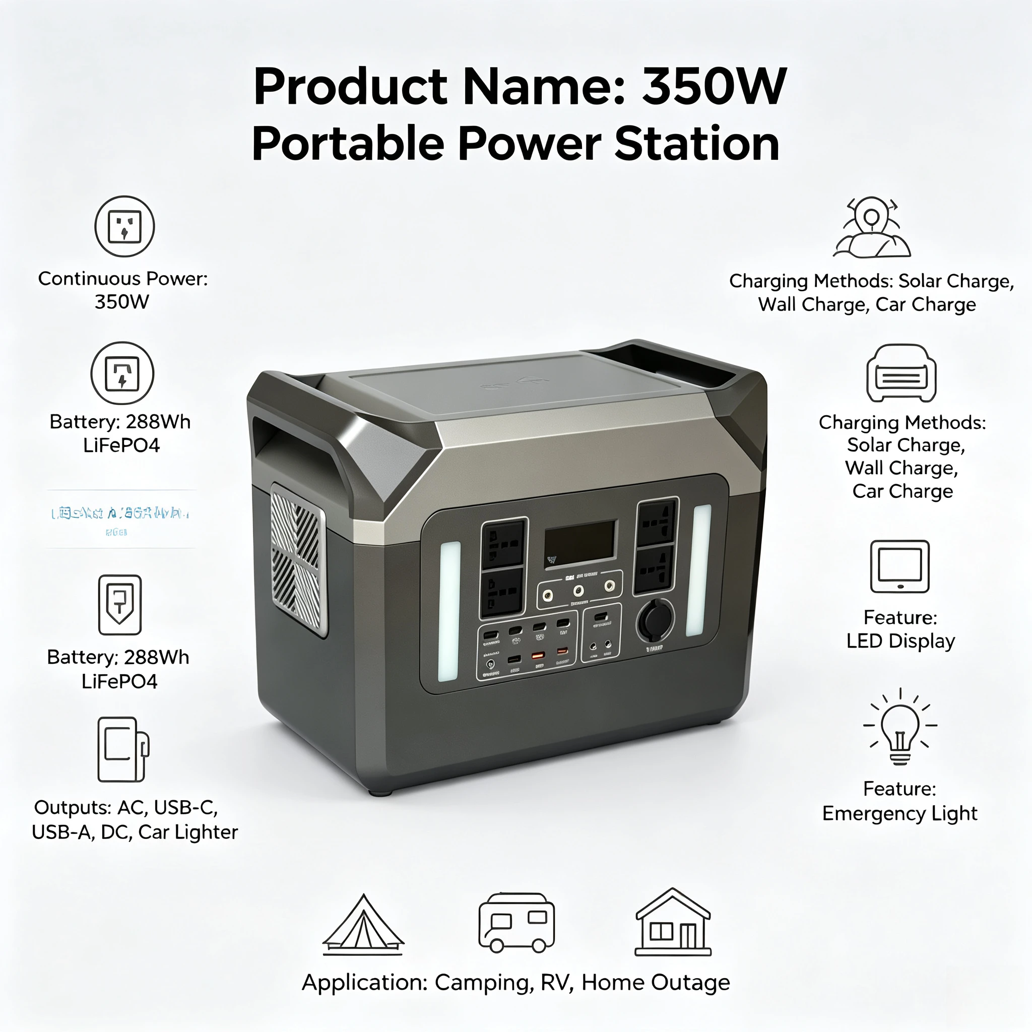 960Wh portable charging statio - огляд і ціна Portable Generator Inverter