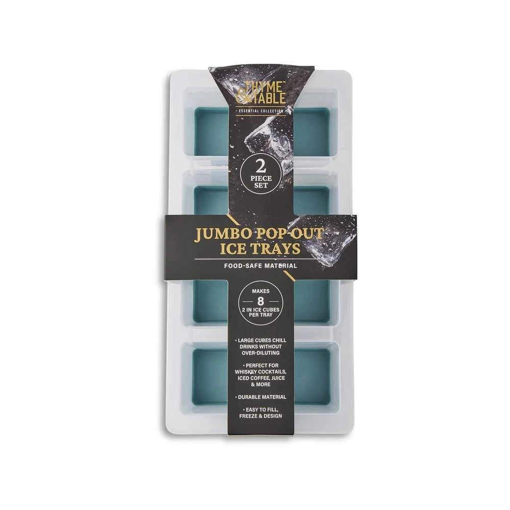 مجموعة صينية مكعبات الثلج الجامبو مكونة من قطعتين، تصميم مرن، سهل الإصدار، مكعبات ثلج كبيرة، مادة متينة، حفلات مثالية للاستخدام اليومي #4