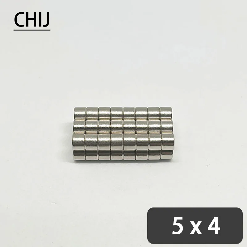 50/100/200PCS Runde 5mm X 4mm Langlebig Super Starke Magnet N35 Permanent NdFeB 5*4 Leistungsstarke Magnetische Disc imane Heißer Verkauf