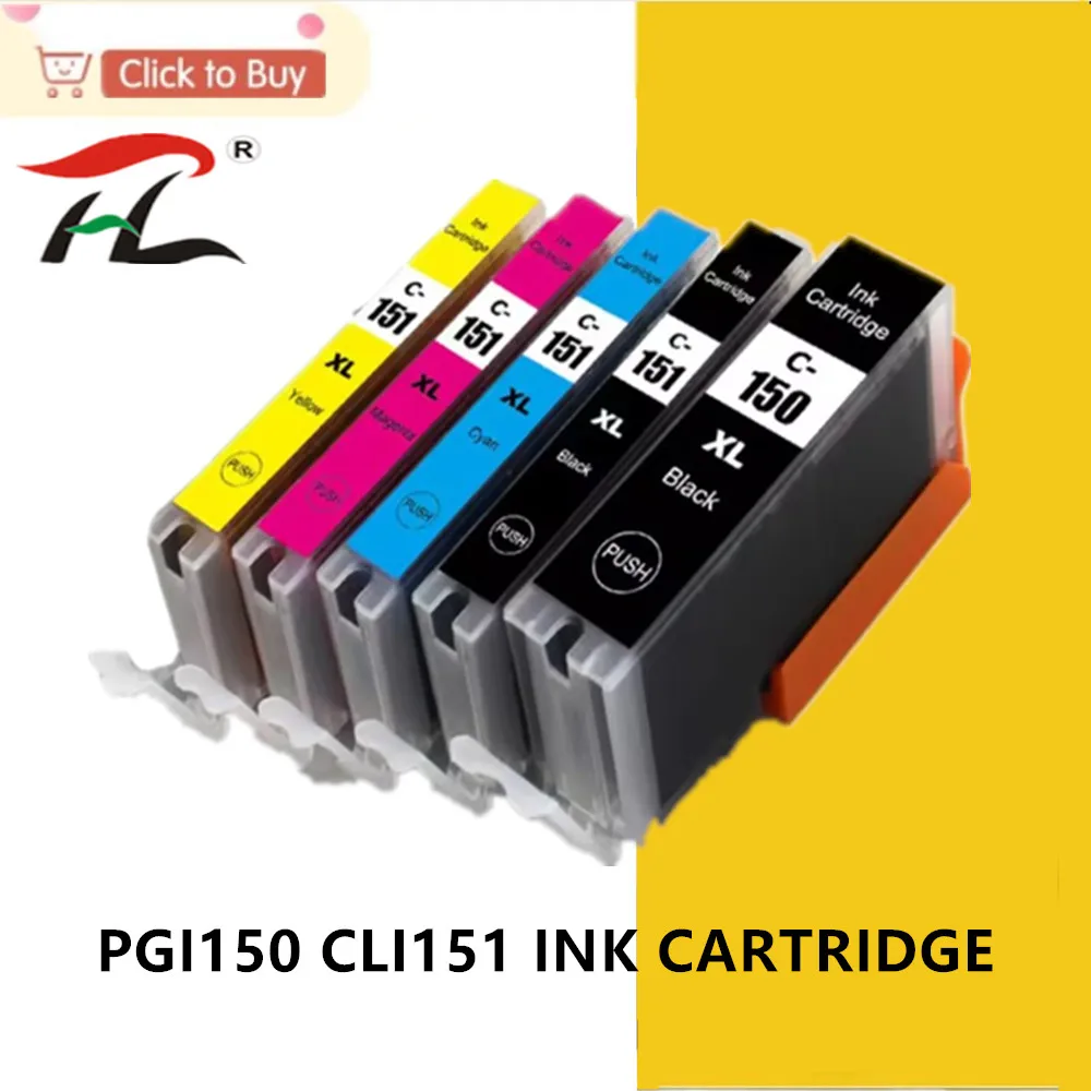 PGI 150 CLI 151 compatível com Canon PIXMA MG7510 IP7210 iP8710 MX721 Ix6810 Impressoras PGI150 CLI151 Cartucho de tinta compatível