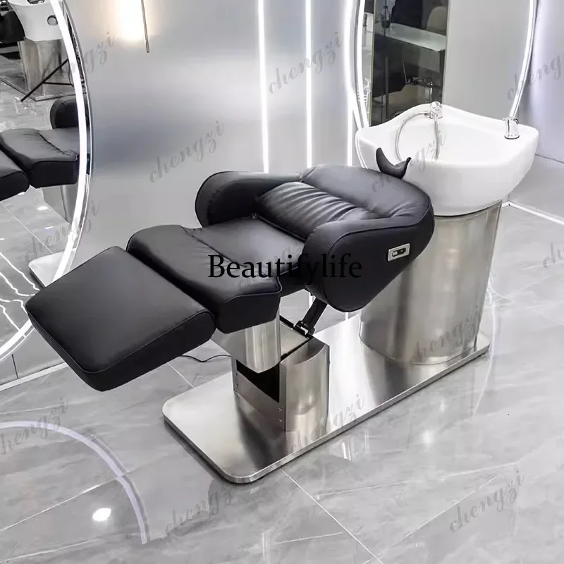 BBB  Comfort Shower Shampoo Chair Sink Hair Simplicity Adult Shampoo Chair Lounge PU Leather Furniture Lavar