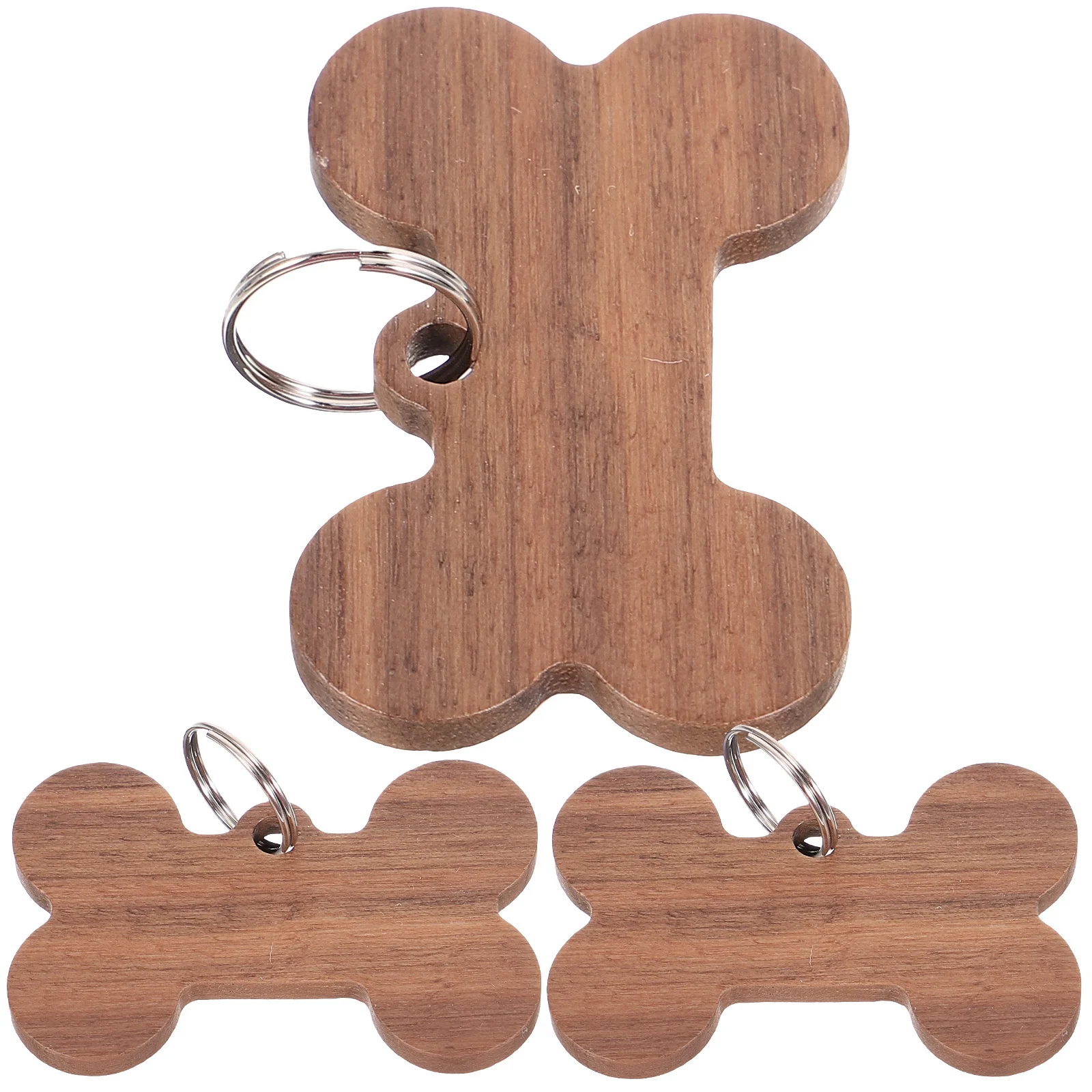 

3pcs Pet Bone Dog Wood Small Blank For Engraving Personalized Name Tag Puppy Id Tag Collar Charm Dog Tags For Pets